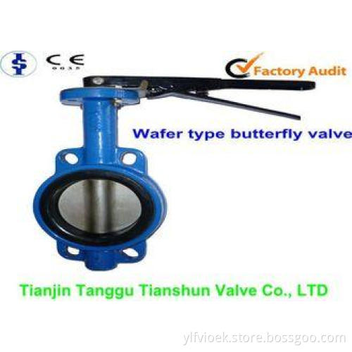 CF8M Disc High Performance Wafer Type Butterfly Valve Hand